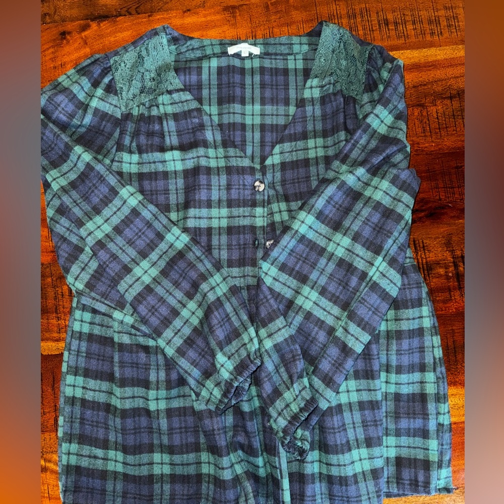 Maurices Plaid Blouse